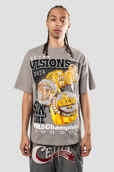 GREY CHAMPIONSHIP RINGS 19-24' T-SHIRT