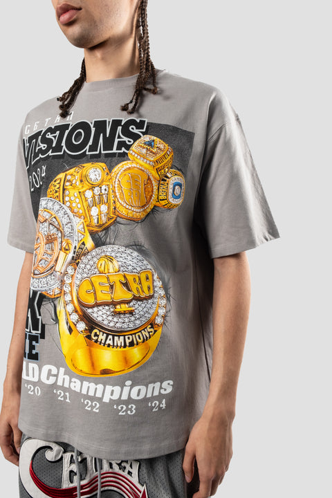 GREY CHAMPIONSHIP RINGS 19-24' T-SHIRT