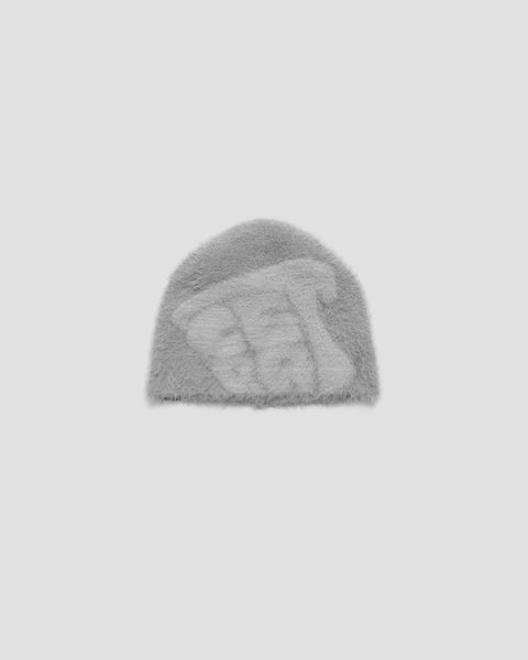 GREY FLUFFY BEANIE