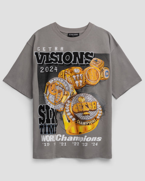 GREY CHAMPIONSHIP RINGS 19-24' T-SHIRT