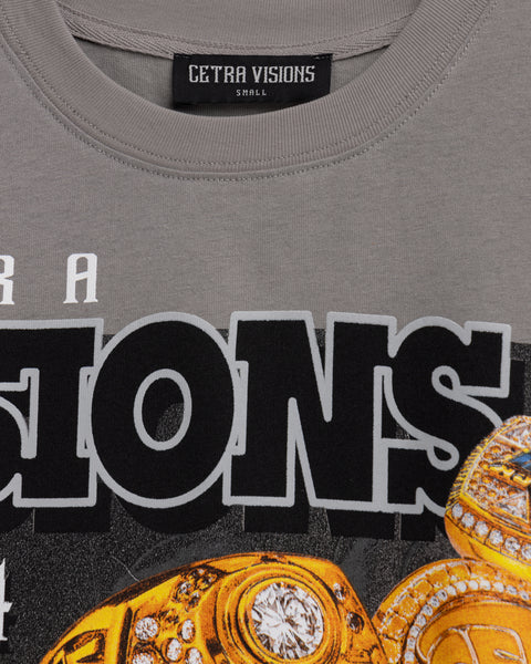 GREY CHAMPIONSHIP RINGS 19-24' T-SHIRT