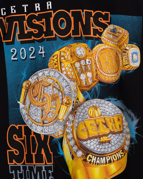 BLACK & ORANGE CHAMPIONSHIP RINGS 19-24' T-SHIRT