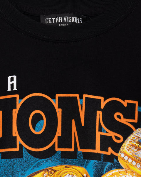 BLACK & ORANGE CHAMPIONSHIP RINGS 19-24' T-SHIRT