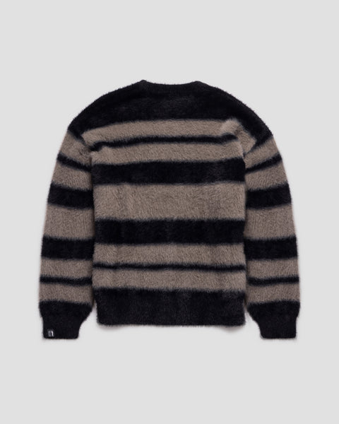 BLACK STRIPE KNITTED SWEATER